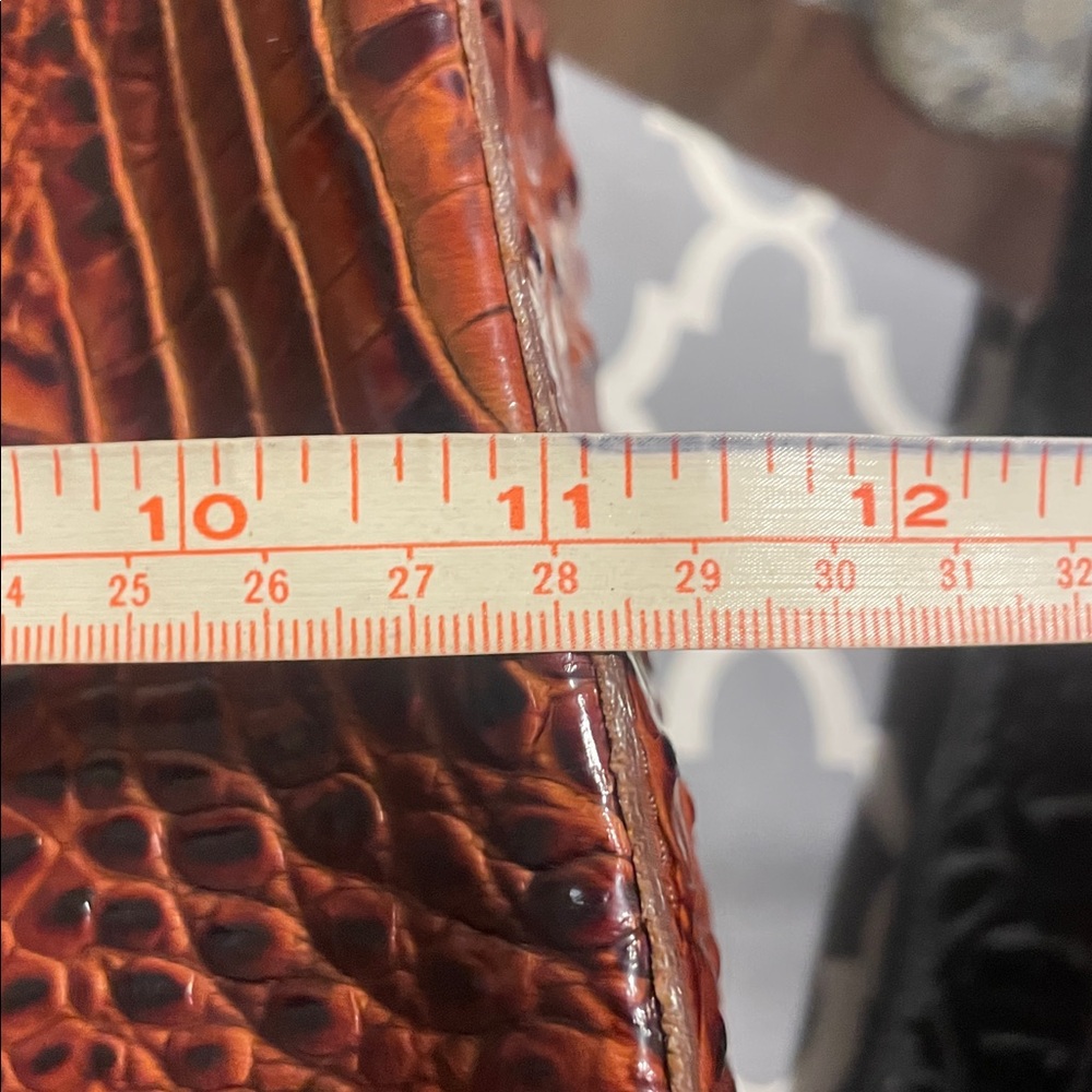 Brahmin Cognac Croc-Embossed Leather Tote - Picture 10 of 15
